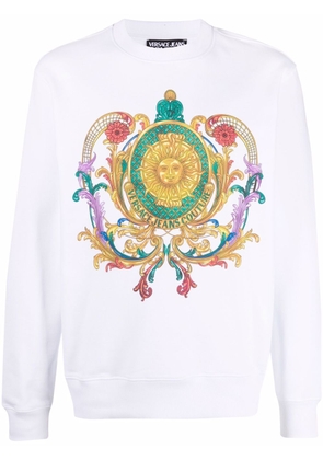 Versace Jeans Couture logo-print cotton sweatshirt - White