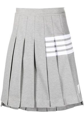 Thom Browne 4-Bar stripe pleated skirt - Grey