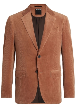 Zegna Cashco corduroy tailored jacket - Brown