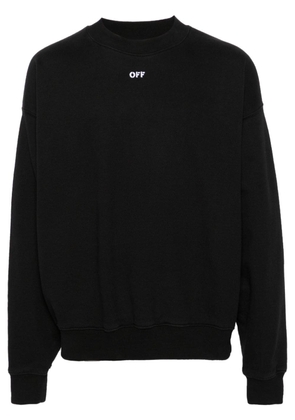 Off-White Arrows-embroidered cotton sweatshirt - Black
