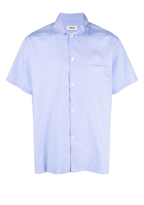 TEKLA short-sleeve pyjama shirt - Blue