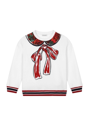 Dolce & Gabbana Kids Cotton Bow Print Sweatshirt (2-6 Years)