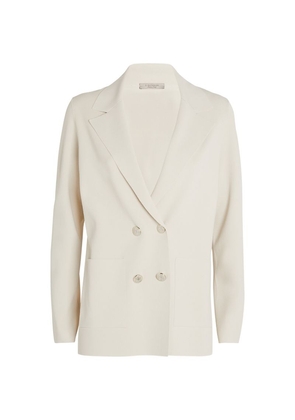 D.Exterior Cropped Double-Breasted Blazer