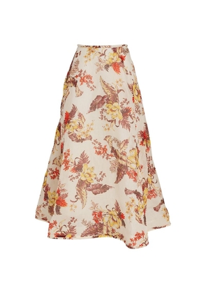 Zimmermann Maxi Tropical Print Skirt