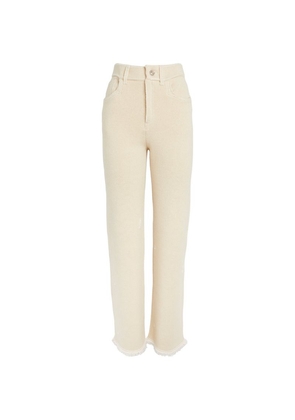 Barrie Cashmere-Blend Distressed Trousers
