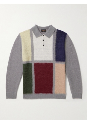 Beams Plus - Colour-Block Intarsia-Knit Sweater - Men - Gray - S
