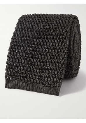 TOM FORD - 7.5cm Knitted Silk Tie - Men - Gray
