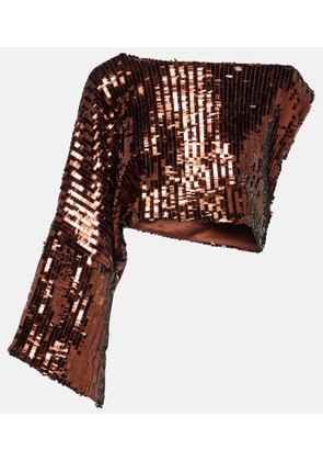 Taller Marmo Eric sequined one-shoulder top