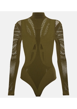 The Attico Paneled mesh bodysuit