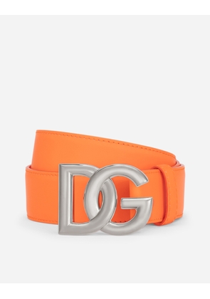 Dolce & Gabbana Cintura Logata - Man Belts Orange Leather 105