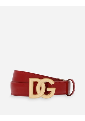 Dolce & Gabbana Cintura Logata - Woman Belts Red Leather 70