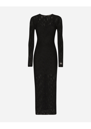 Dolce & Gabbana Long Lace Dress - Woman Dresses Black 48