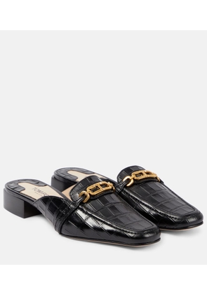 Tom Ford Whitney croc-effect leather mules