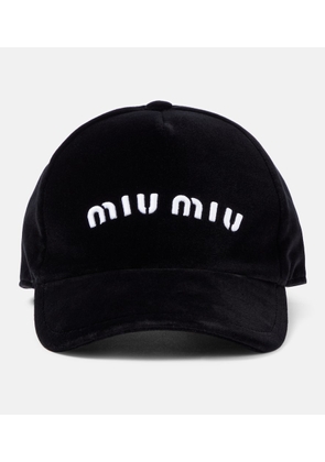 Miu Miu Logo denim baseball cap