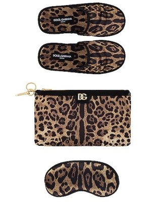 Dolce & Gabbana Casa Leopard Comfort Kit in Leopard - Brown. Size S (also in M).