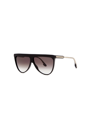 Victoria Beckham Black D-frame Sunglasses, Sunglasses, Gold Tone