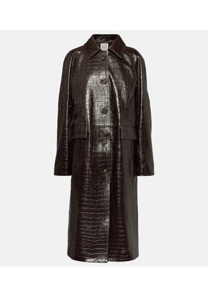 Toteme Croc-effect leather coat