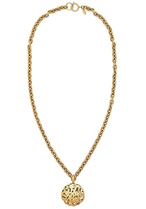 chanel Chanel Coco Mark Pendant Chain Necklace in Gold - Metallic Gold. Size all.