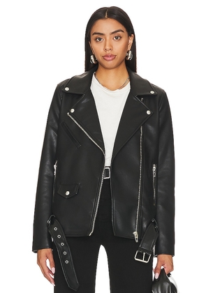 BLANKNYC Leather Jacket in Black. Size XS.