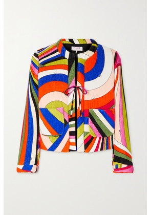 PUCCI - Padded Printed Cotton-terry Jacket - Red - IT40,IT42,IT44,IT46