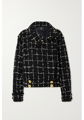Balmain - Metallic Checked Cotton-blend Tweed Jacket - Black - FR34,FR36,FR38,FR40,FR42,FR44,FR46