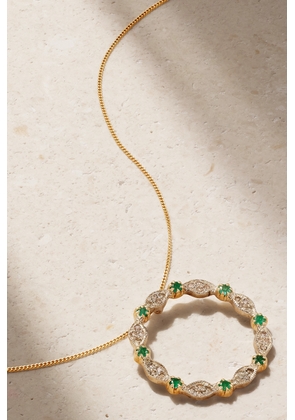 Pascale Monvoisin - Ava N°2 9-karat Gold, Sterling Silver, Emerald And Diamond Necklace - One size