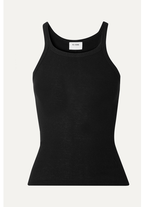 RE/DONE - Ribbed Cotton-jersey Tank - Black - x small,small,medium,large