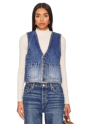 ROLLA'S Sherpa Vest in Blue. Size L, M, S, XL.
