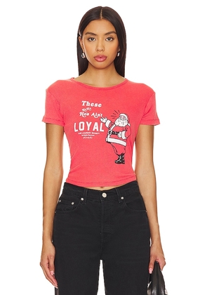 The Laundry Room Loyal Baby Rib Tee in Red. Size L, M, S.