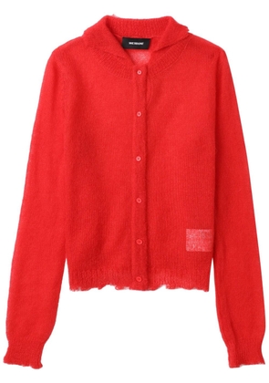 We11done fine-knit wool-blend cardigan - Red