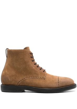 Silvano Sassetti lace-up leather ankle boots - Brown