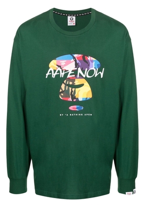 AAPE BY *A BATHING APE® graphic-print sweatshirt - Green