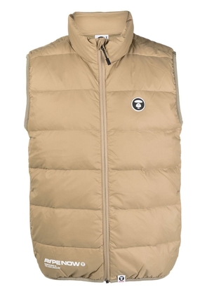 AAPE BY *A BATHING APE® quilted down-padded gilet - Brown