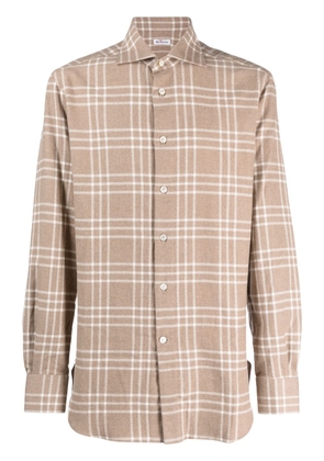 Kiton checkered buttoned shirt - Neutrals