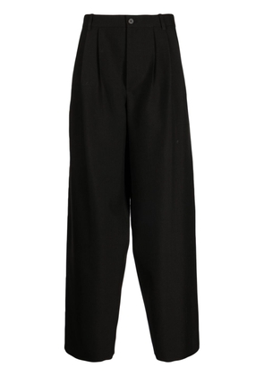 The Row pleat-detail wide-leg trousers - Black