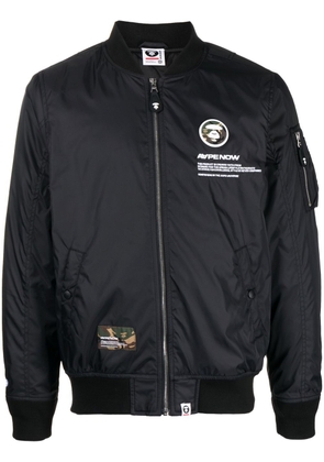 AAPE BY *A BATHING APE® logo-patch bomber-jacket - Black