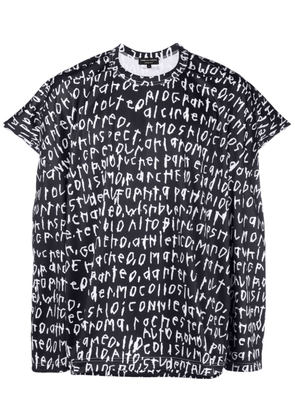 Comme des Garçons Homme Plus text-print long-sleeved top - Black