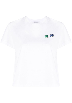 Maison Kitsuné fox motif short-sleeve T-shirt - White