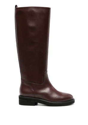 Via Roma 15 knee-high leather boots - Brown