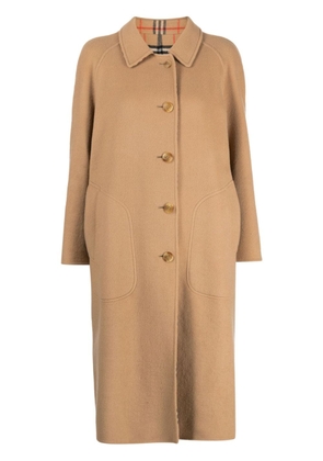Burberry Pre-Owned 1990-2000s single-breasted wool coat - Brown