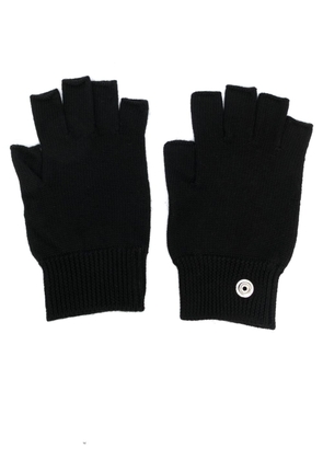 Rick Owens virgin wool fingerless gloves - Black