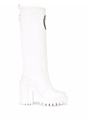 Dolce & Gabbana chunky knee-length boots - White