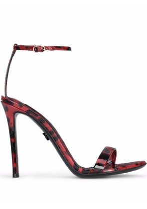 Dolce & Gabbana leopard-print open-toe sandals - Red