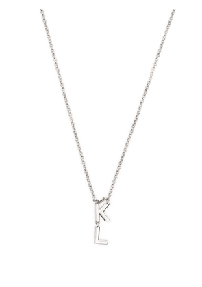 Karl Lagerfeld K/KL letter-pendant necklace - Silver