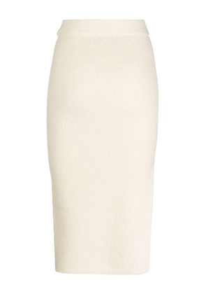 Laneus virgin wool-blend pencil skirt - Neutrals