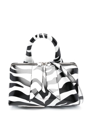 The Attico Friday zebra print tote bag - White