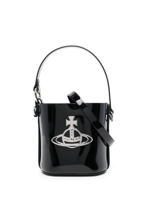 Vivienne Westwood Orb-plaque patent bag - Black