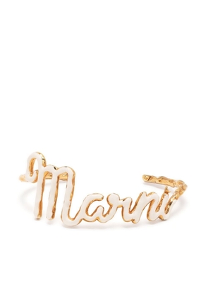 Marni logo-motif bangle bracelet - Neutrals