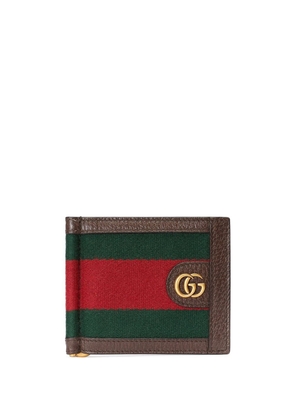 Gucci Web-stripe bi-fold wallet - Brown