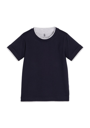 Brunello Cucinelli Kids Cotton Layered T-Shirt (4-12+ Years)